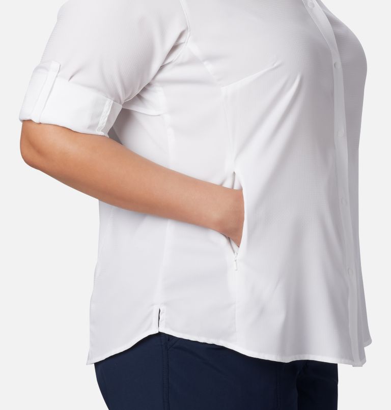 Women’s PFG Tamiami II Long Sleeve Shirt - Plus Size, Color: White, image 5