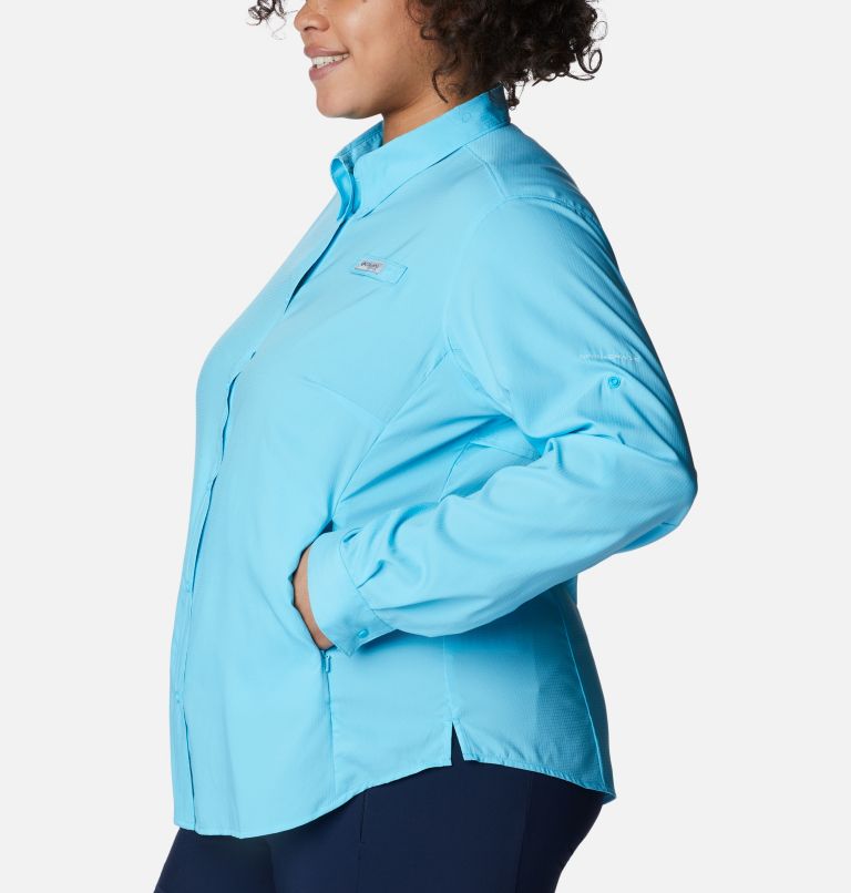 Thumbnail: Women’s PFG Tamiami II Long Sleeve Shirt - Plus Size, Color: Atoll, image 3