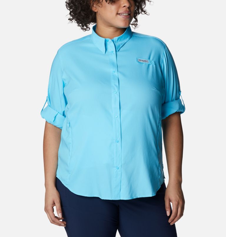 Women’s PFG Tamiami II Long Sleeve Shirt - Plus Size, Color: Atoll, image 6