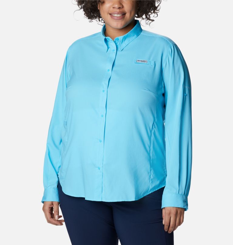 Thumbnail: Women’s PFG Tamiami II Long Sleeve Shirt - Plus Size, Color: Atoll, image 1