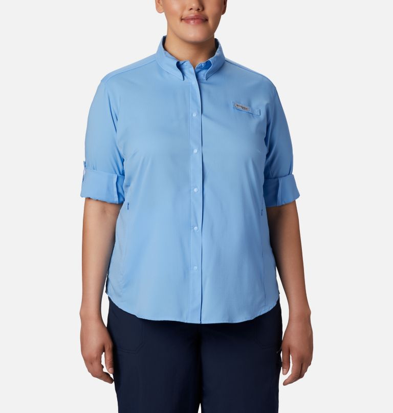 Women’s PFG Tamiami II Long Sleeve Shirt - Plus Size, Color: White Cap, image 6