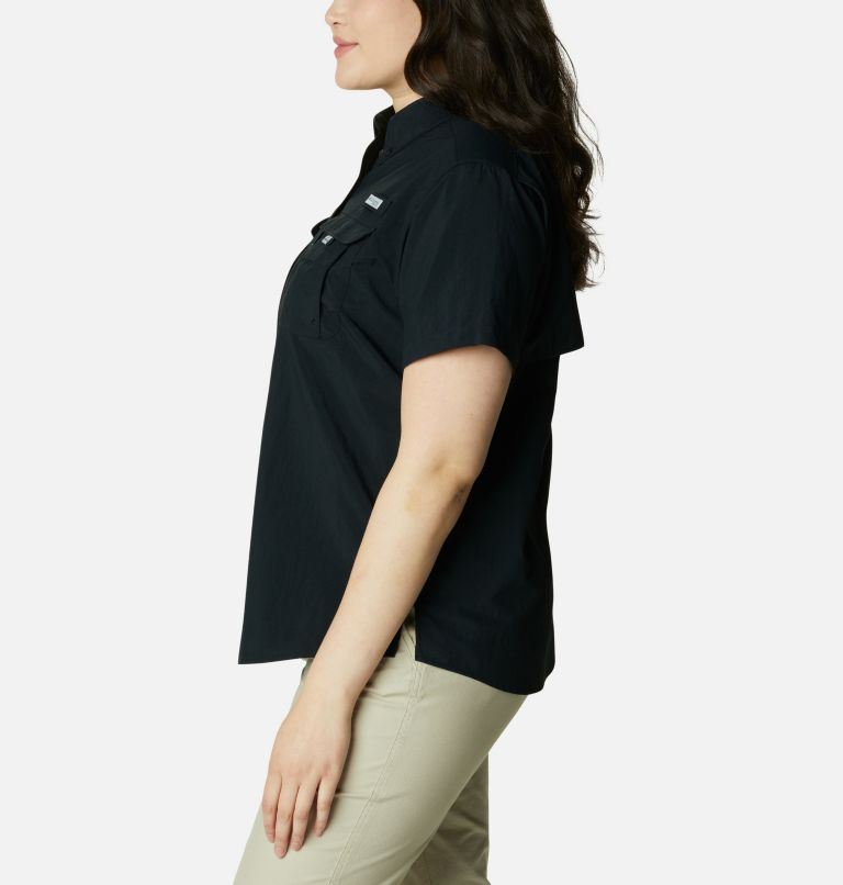 Women’s PFG Bahama Short Sleeve - Plus Size, Color: Black, image 3