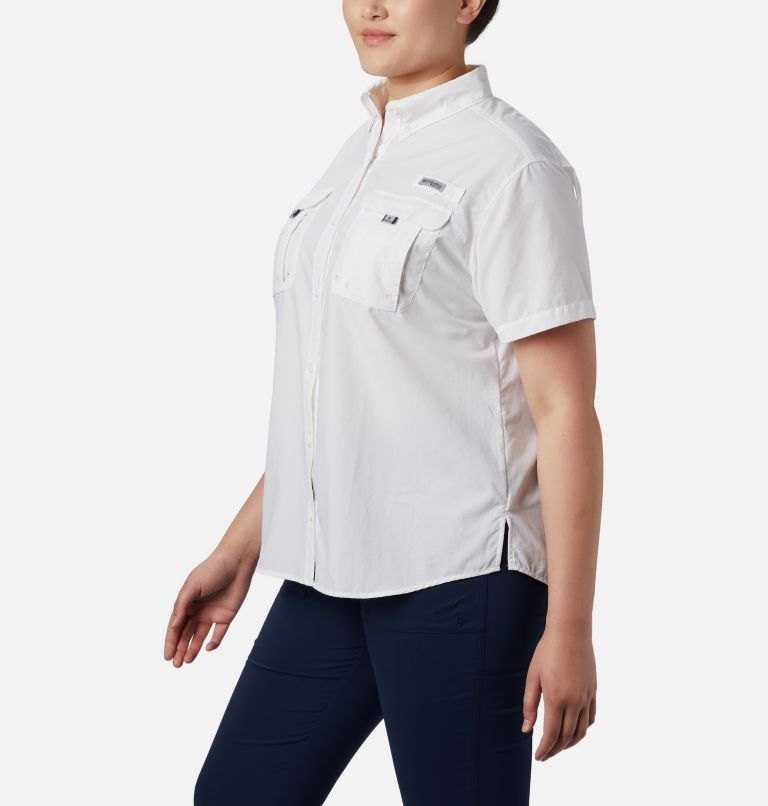 Women’s PFG Bahama Short Sleeve - Plus Size, Color: White, image 3