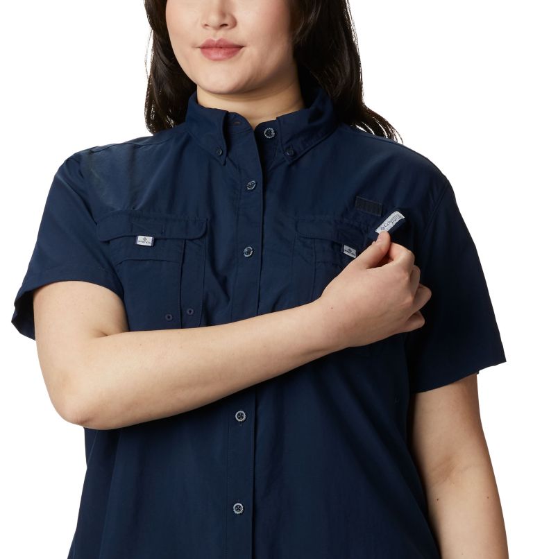 Thumbnail: Women’s PFG Bahama Short Sleeve - Plus Size, Color: Collegiate Navy, image 4