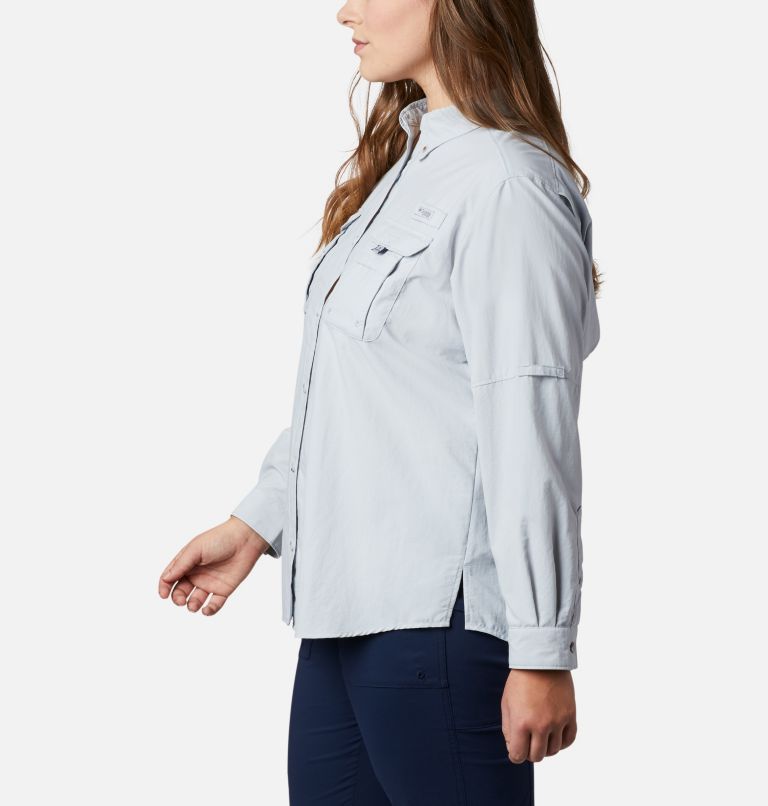 Women’s PFG Bahama Long Sleeve - Plus Size, Color: Cirrus Grey, image 3