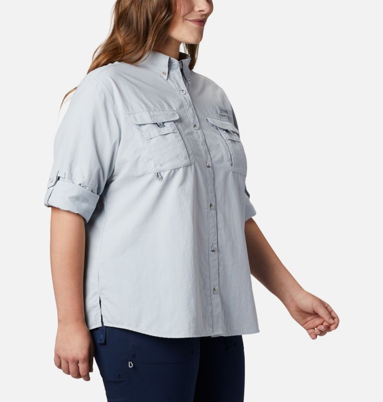 Women’s PFG Bahama Long Sleeve - Plus Size, Color: Cirrus Grey, image 7
