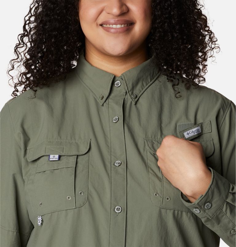 Chemise à manches longues PFG Bahama pour femme - Grandes tailles, Color: Cypress