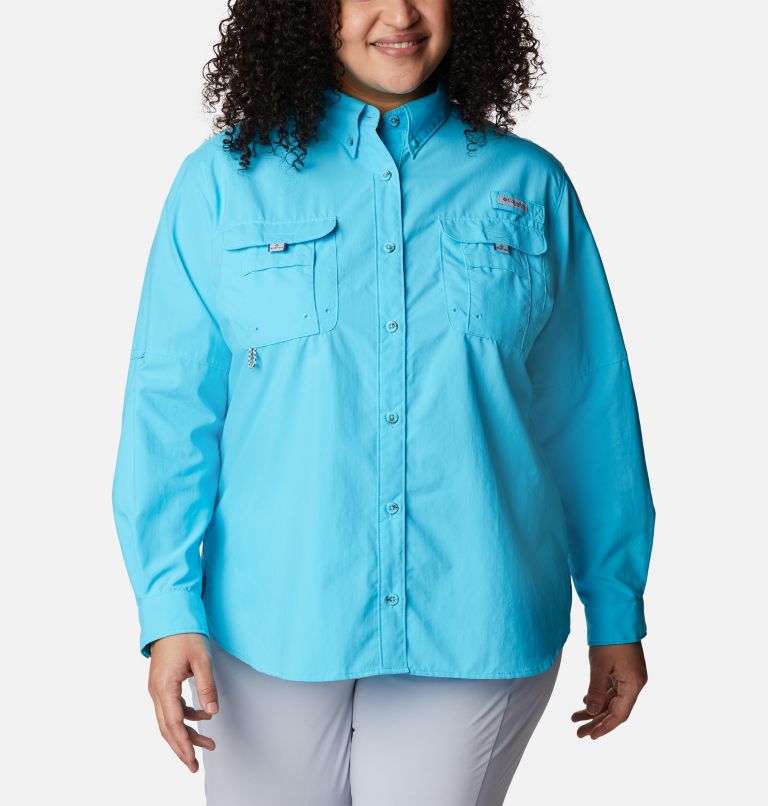 Women’s PFG Bahama Long Sleeve - Plus Size, Color: Atoll, image 1