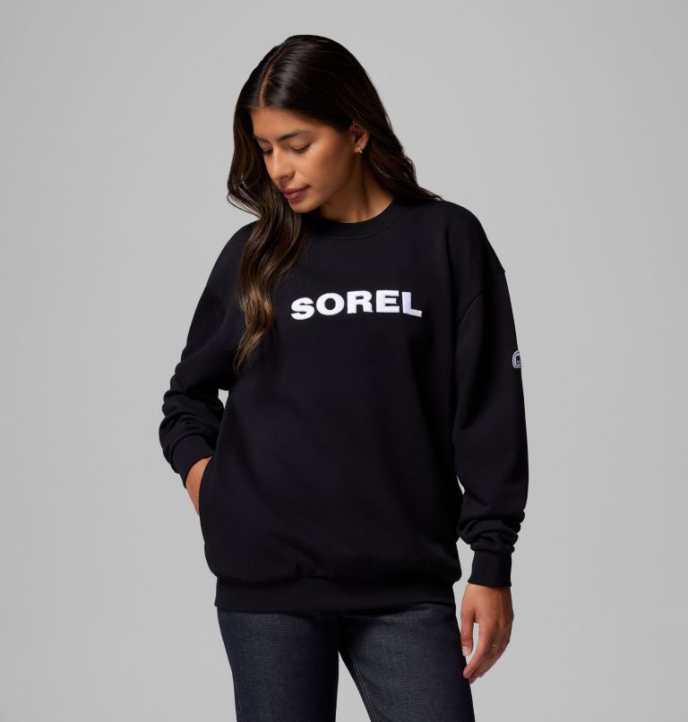 Unisex SOREL® Embroidered Crewneck Sweater, Color: Black, White, image 14