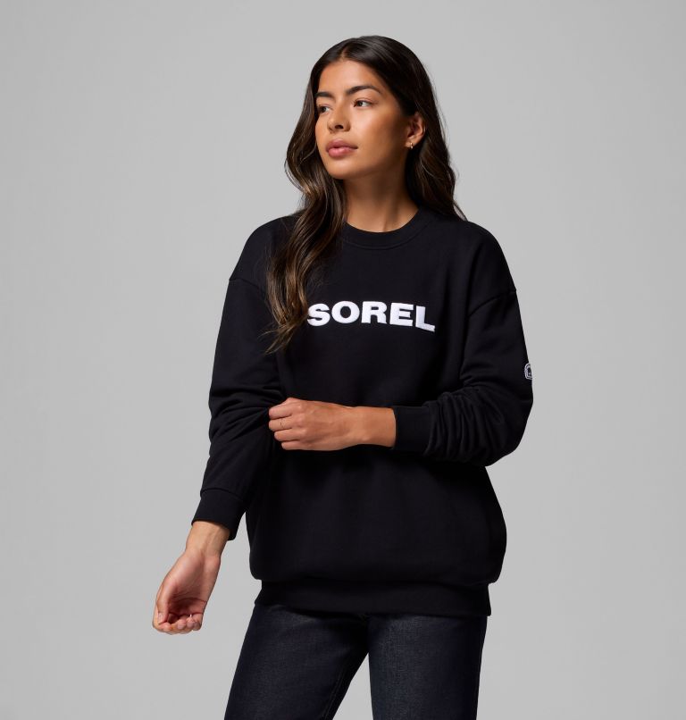Unisex SOREL® Embroidered Crewneck Sweater, Color: Black, White, image 15