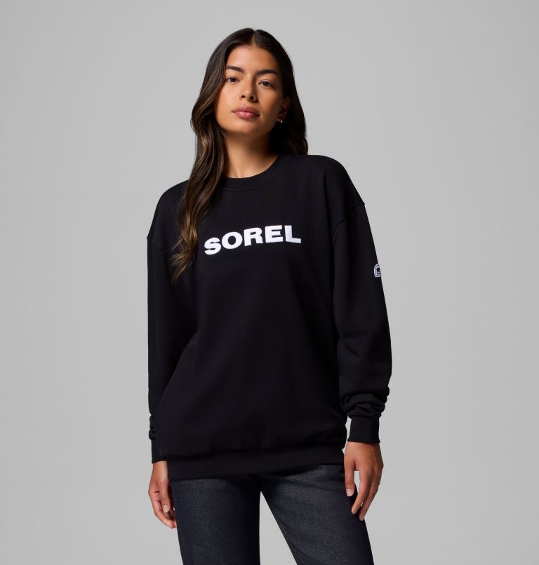 Unisex SOREL® Embroidered Crewneck Sweater, Color: Black, White, image 1