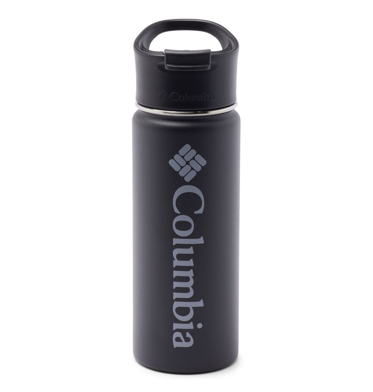 Stainless Steel Double-Wall Vacuum Bottle - 18 oz, Color: Black, image 1