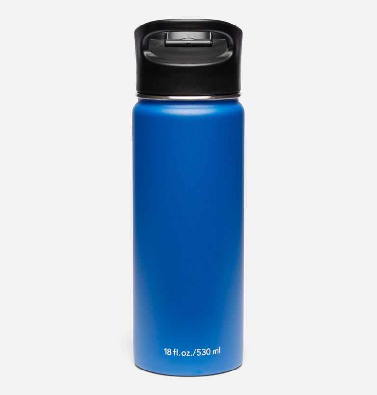 Thumbnail: Double-Wall Vacuum Bottle with Sip-Thru Top - 18oz, Color: Azul, image 2