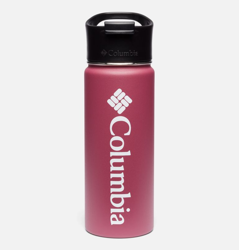 Thumbnail: Double-Wall Vacuum Bottle with Sip-Thru Top - 18oz, Color: Wine Berry, image 1