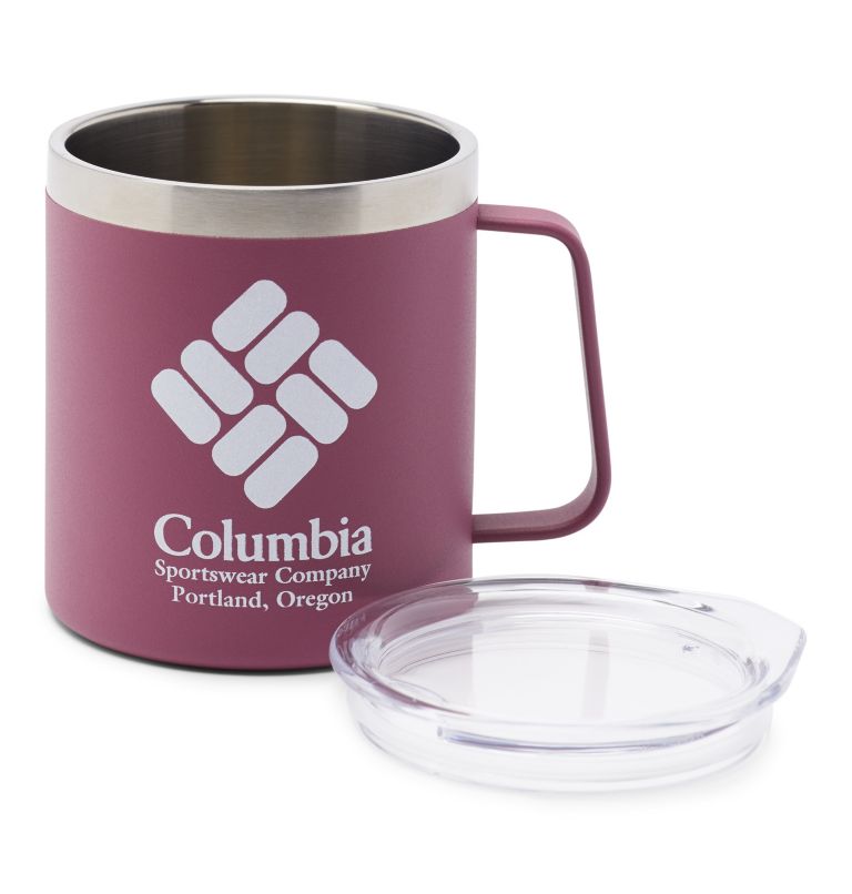 Thumbnail: Double-Wall Gem Camp Cup 15oz, Color: Wine Berry, image 2