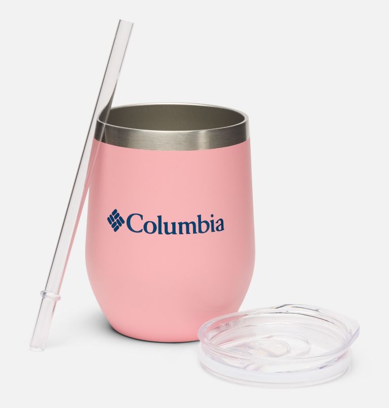 Insulated Tumbler with Straw - 12 ounces, Color: ARECA SALMON ROSE, image 2