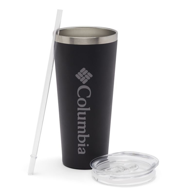 18 oz. travel tumbler with clear slide lid and straw