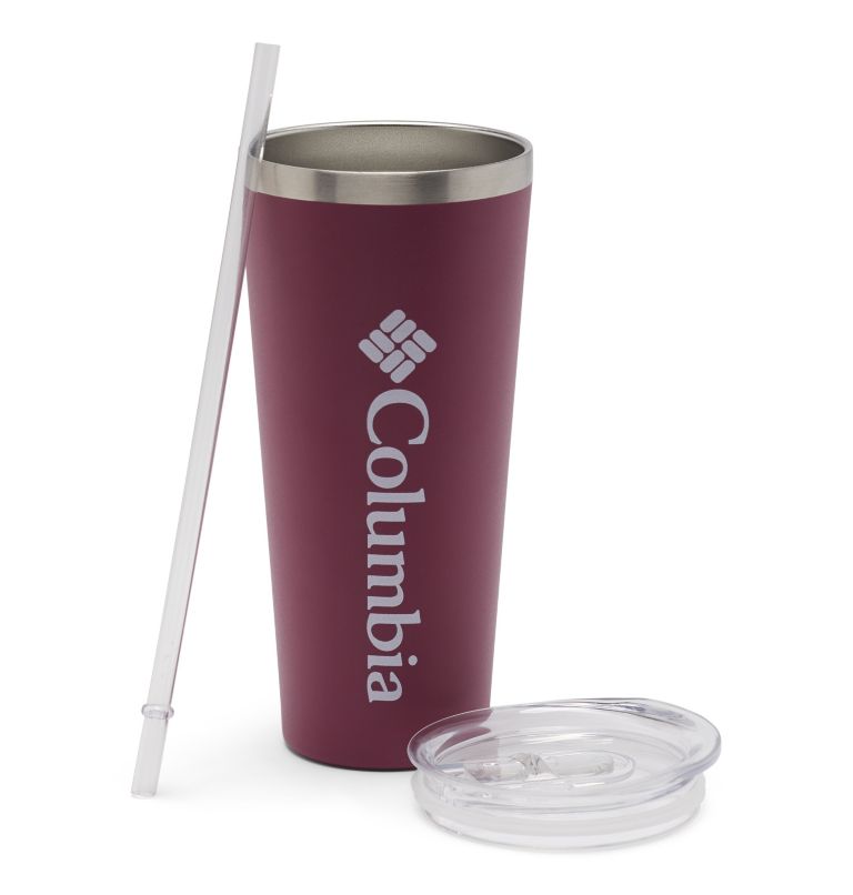 21 oz. Double Wall Tumbler with Straw | 550 | O/S, Color: Wine Berry, image 2