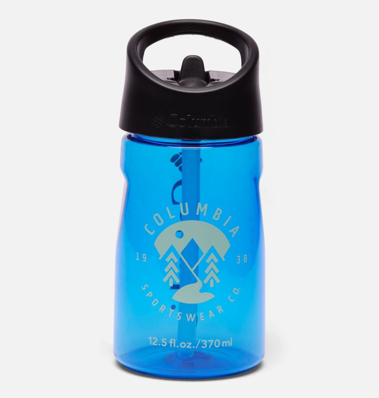 BPA-Free Straw-Top Bottle - 12 oz, Color: Azul/Mountain, image 2