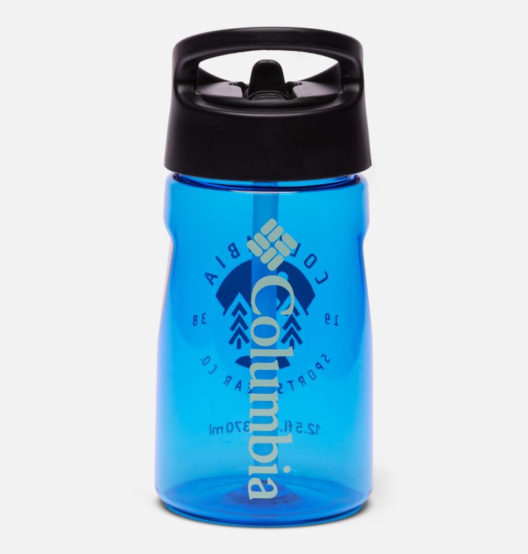 BPA-Free Straw-Top Bottle - 12 oz, Color: Azul/Mountain, image 1