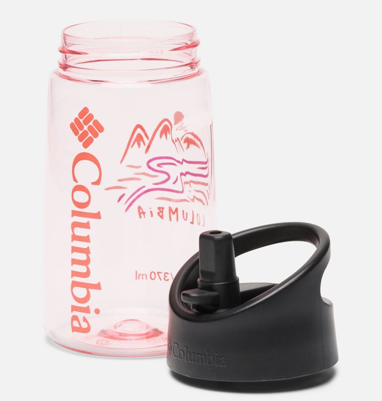 BPA-Free Straw-Top Bottle - 12 oz, Color: Satin Pink Weaving Waterscape, image 3