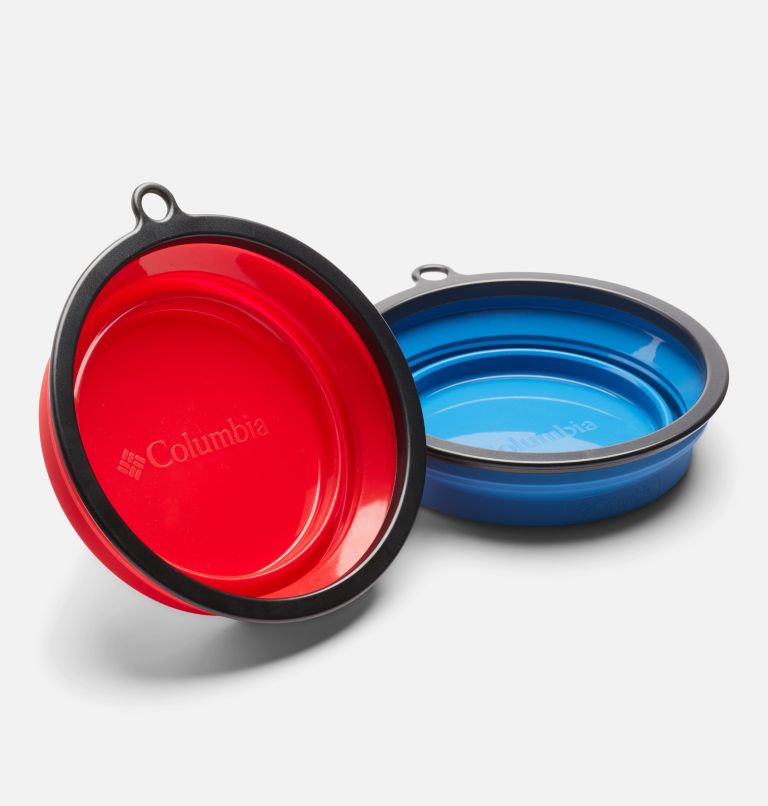 Collapsable Silicone Bowl Set Of 2 | 437 | O/S, Color: Blue/Red, image 2