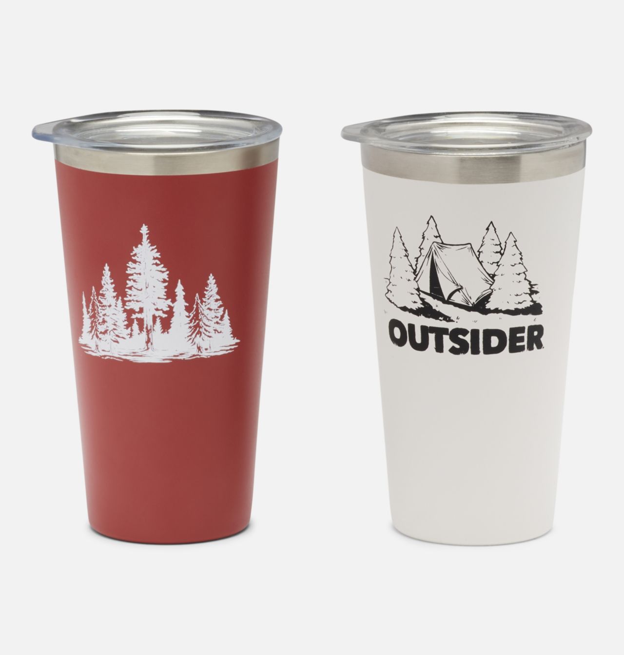 Double Wall Vaccum Pint w/Lid- 2pk | 004 | O/S 1
