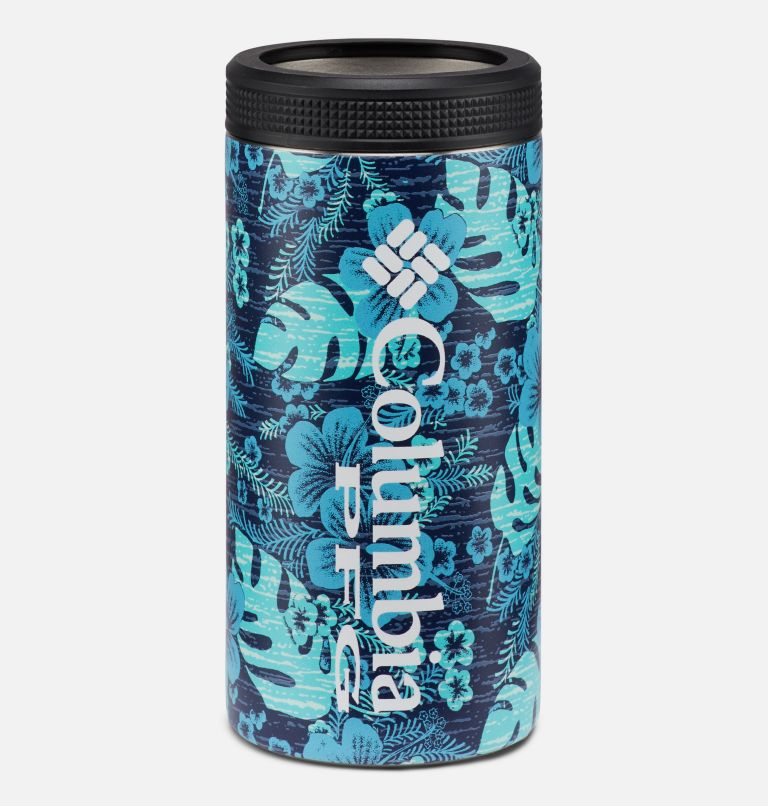 Thumbnail: PFG 12 Oz Slim Can Cozie | 359 | O/S, Color: Dolphin Vacay Vibes, image 1