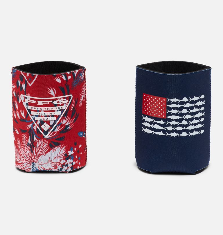 2 PK PFG NEOPRENE CAN COZIE | 698 | O/S, Color: Fireworks Fishing Red Spark, image 2