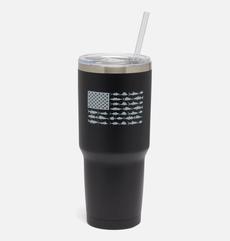 Thumbnail: 30 OZ SS VACUUM TUMBLER WITH STRAW | 010 | O/S, Color: Black, image 2