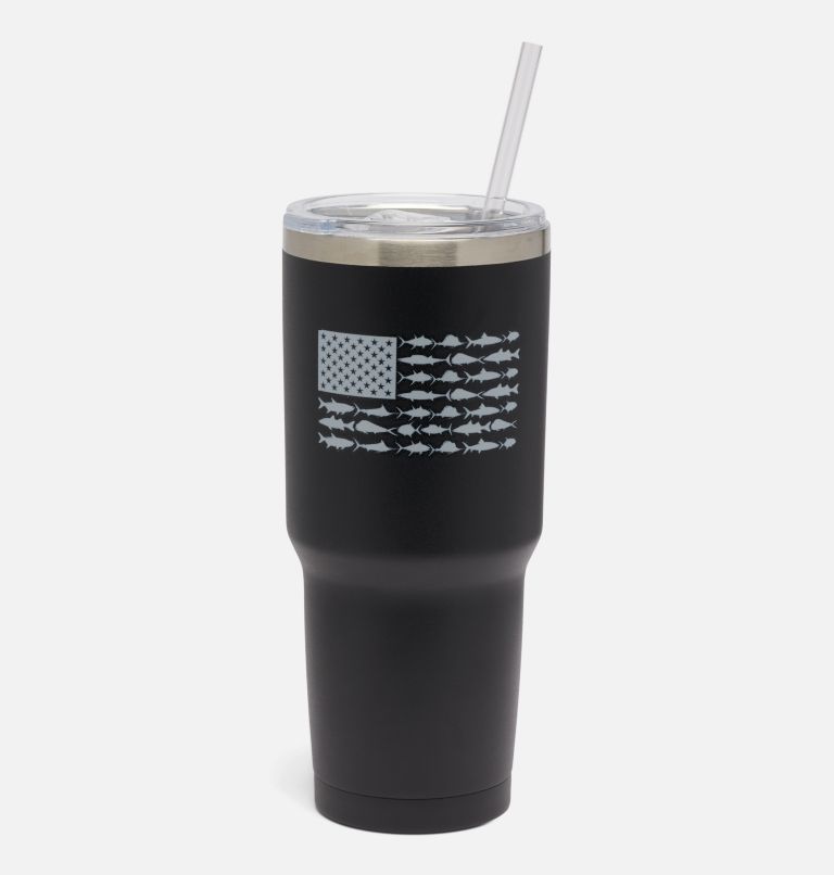 30 OZ SS VACUUM TUMBLER WITH STRAW | 010 | O/S, Color: Black, image 1