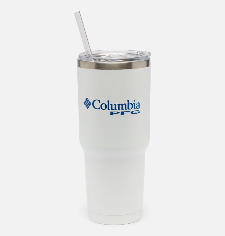 Thumbnail: 30 OZ SS VACUUM TUMBLER WITH STRAW | 100 | O/S, Color: White PFG Triangle, image 1