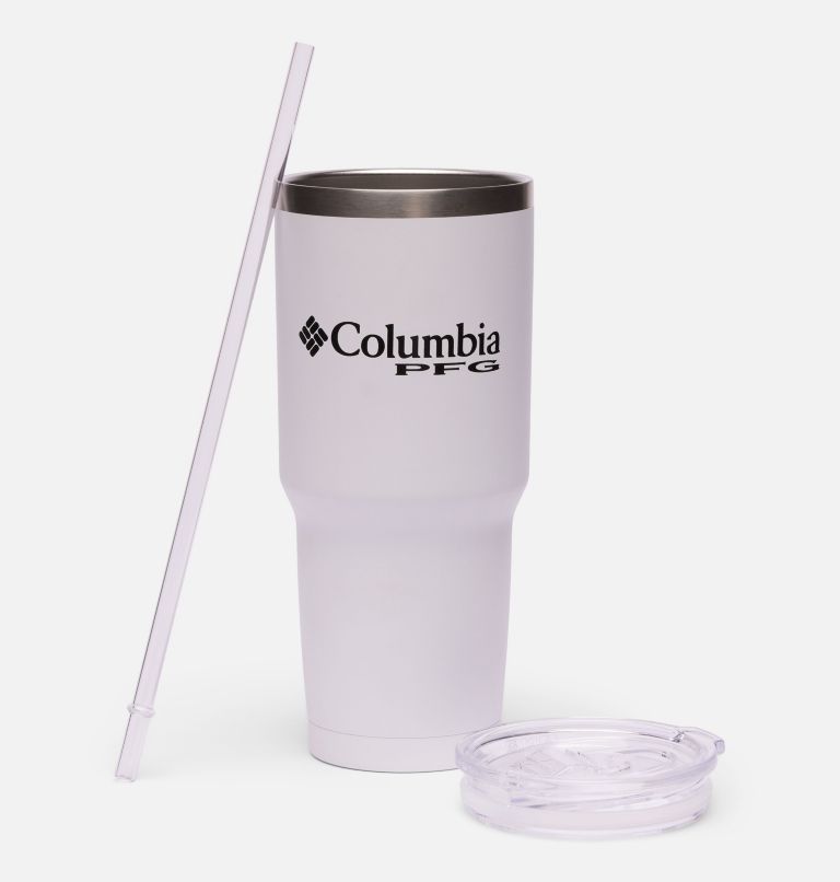 30 OZ SS VACUUM TUMBLER WITH STRAW | 101 | O/S, Color: White Sale Tower, image 3
