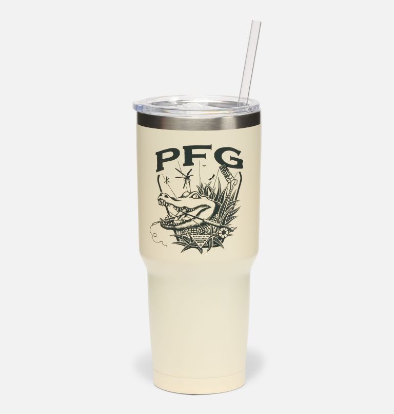 Stainless Steel Vacuum Tumbler With Straw - 30 oz, Color: Lemon Wash, image 1