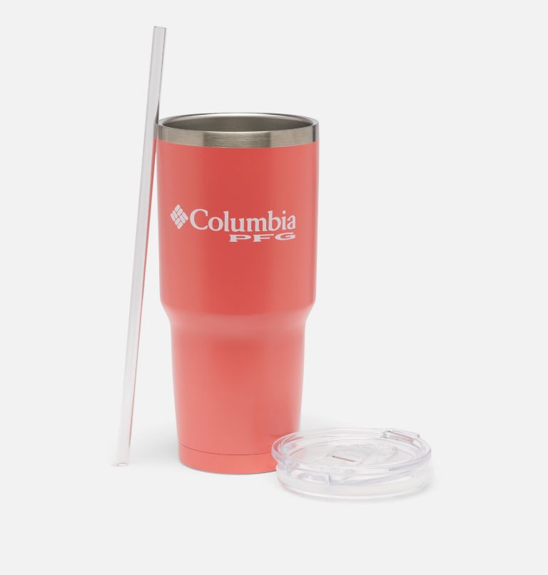 30 OZ SS VACUUM TUMBLER WITH STRAW | 804 | O/S, Color: Corange, image 3