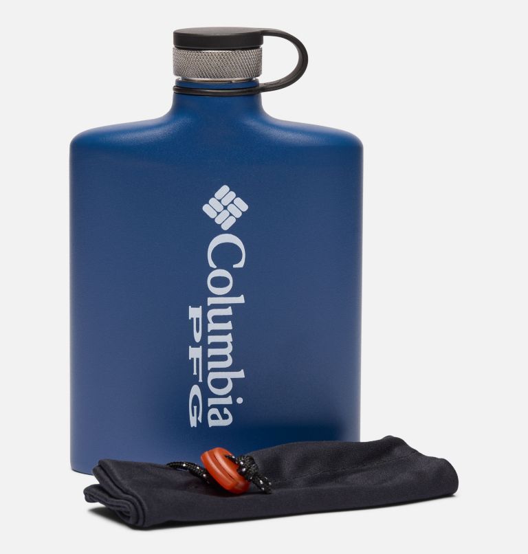 PFG Stainless Steel Flask - 8 oz, Color: Carbon Fish Flag, image 3