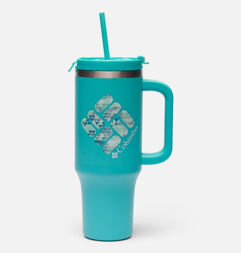Stainless Steel Vacuum Tumbler With Handle - 40 oz, Color: BRIGHT AQUA WESTERIAN, image 1