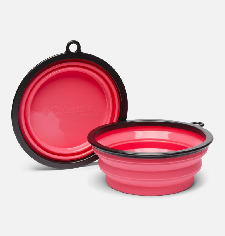 Silver Ridge Collapsible Dog Bowl 2 Pack Set - 32 oz, Color: Wild Geranium, image 2