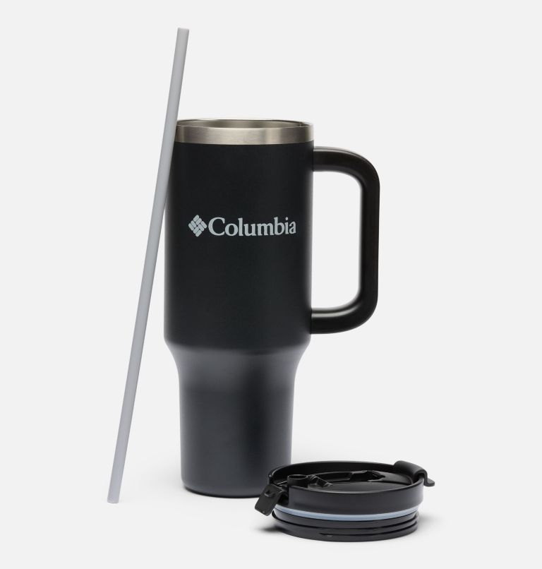 Stainless Steel Vacuum Tumbler with Handle - 40 oz, Color: Black, image 2