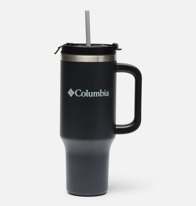 Stainless Steel Vacuum Tumbler with Handle - 40 oz, Color: Black, image 1