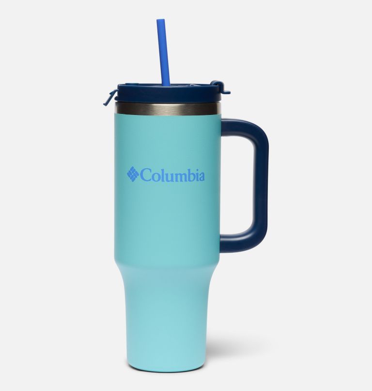 Stainless Steel Vacuum Tumbler with Handle - 40 oz, Color: Aquamarine, image 1