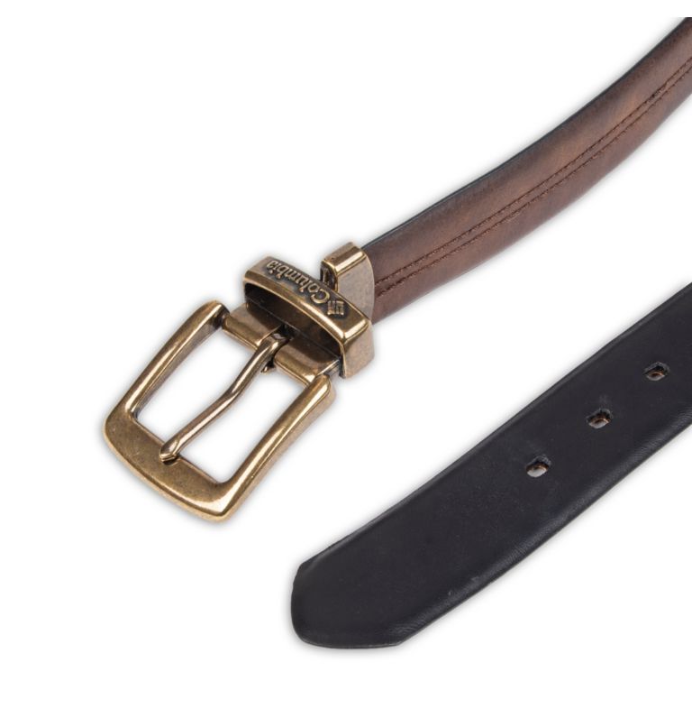 Thumbnail: Men's Reversible Stretch Casual Belt, Color: Brown/Black, image 2