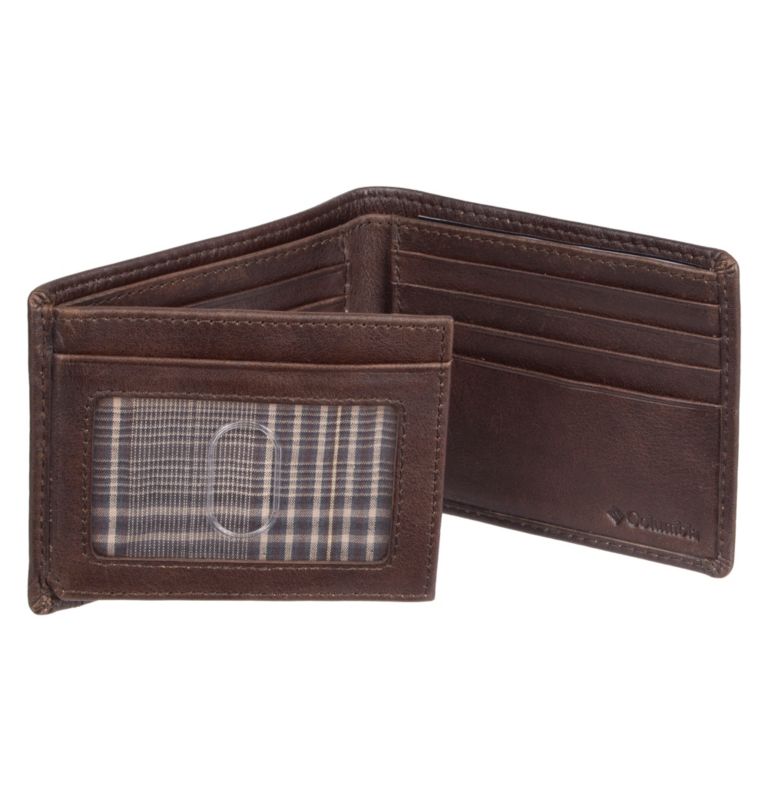 Thumbnail: Men's Wallet RFID Pebbled Leather, Color: Brown, image 3