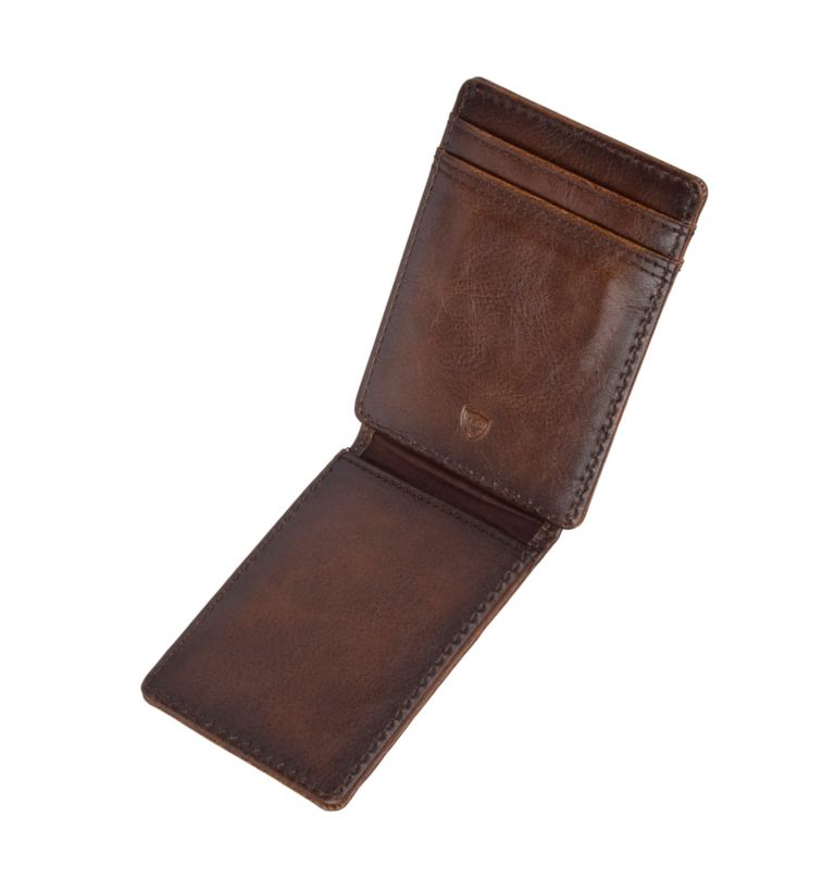 Men's RFID Magnetic Front Pocket Wallet, Color: BROWN, image 3