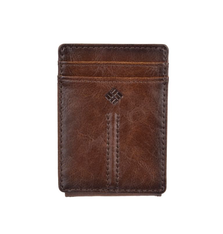 Men's RFID Magnetic Front Pocket Wallet, Color: BROWN, image 1