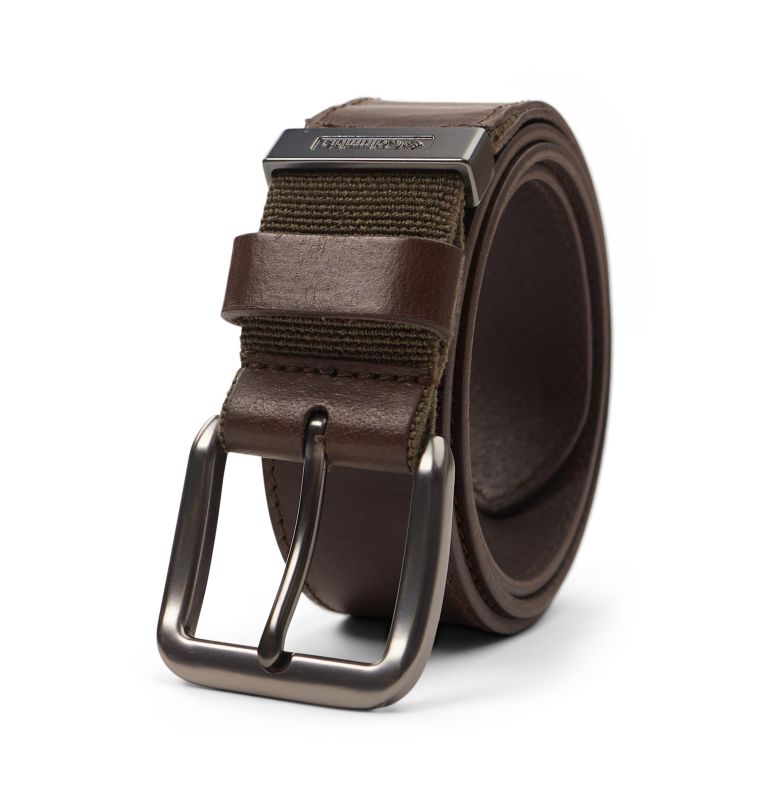 Men's Belt Flowering 38MM, Color: BROWN/OLIVE, image 2