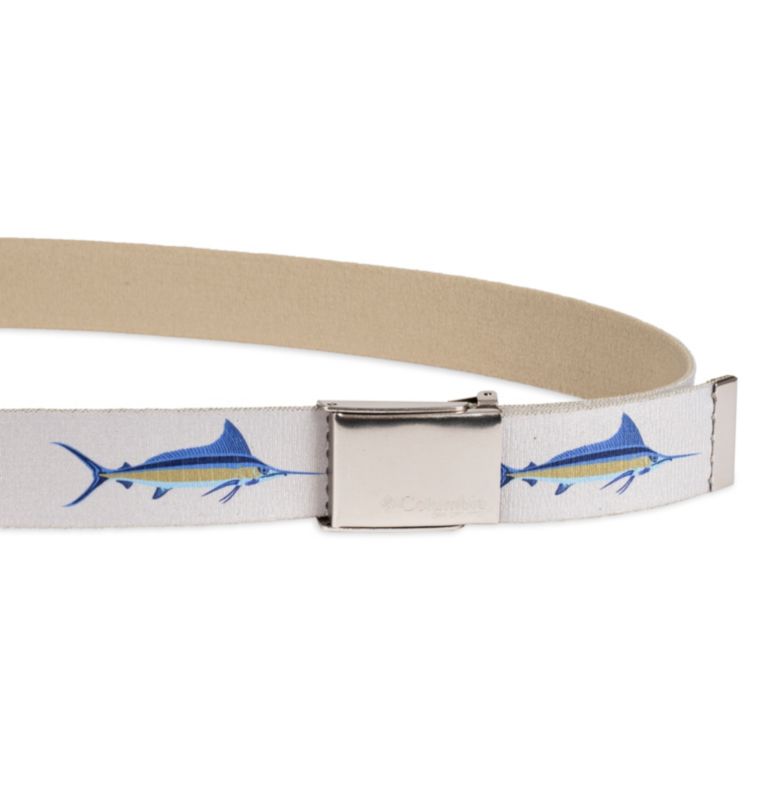 Men's Web Fish Belt, Color: STONE, image 2