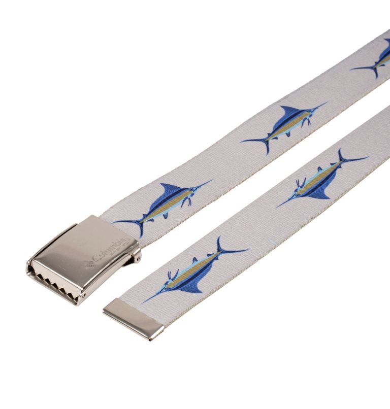 Men's Web Fish Belt, Color: STONE, image 3