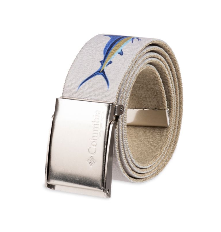 Thumbnail: Men's Web Fish Belt, Color: Stone, image 4