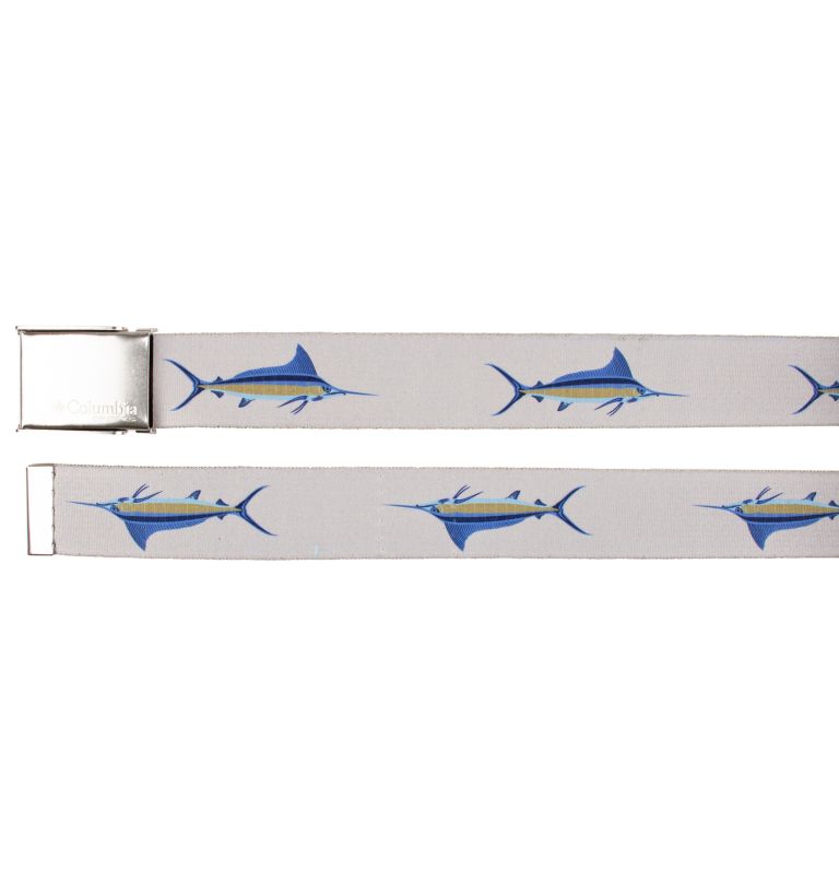 Men's Web Fish Belt, Color: STONE, image 5